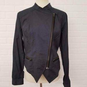 Cabi Blue Twilight Moto Asymmetrical Zip Jacket